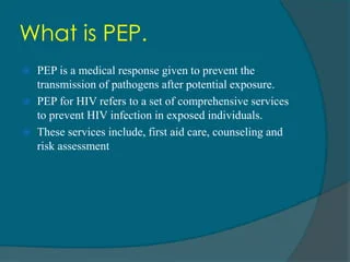 Post exposure prophylaxis HIV-PEP
